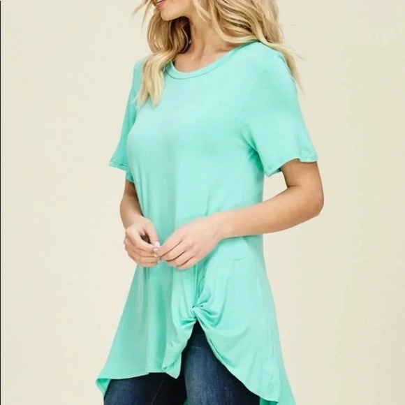 Teal tunic with side knot detail - Picture 2 of 3